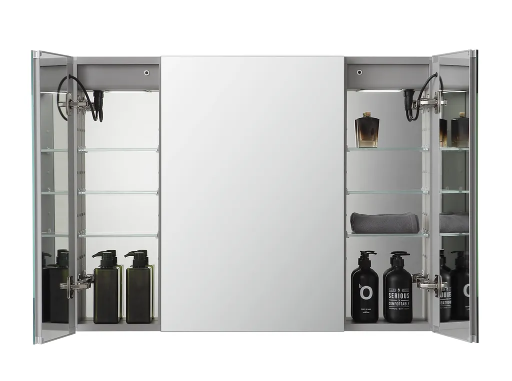 Aquadom Signature Royale 48x30 LED Lighted Triple Door Medicine Cabinet