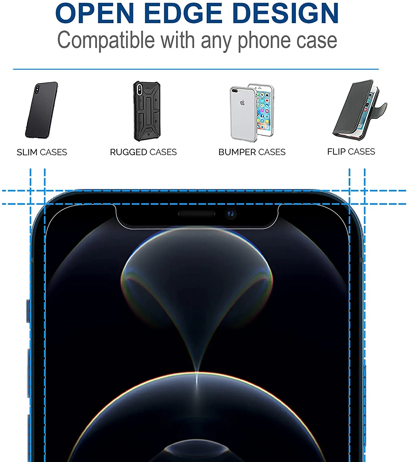 Arae 2 Pack Camera Lens Protector for iPhone 12 Pro Max   2 Pack Screen Protector, HD Tempered Glass Anti Scratch Work with Most Case, 6.7 inch
