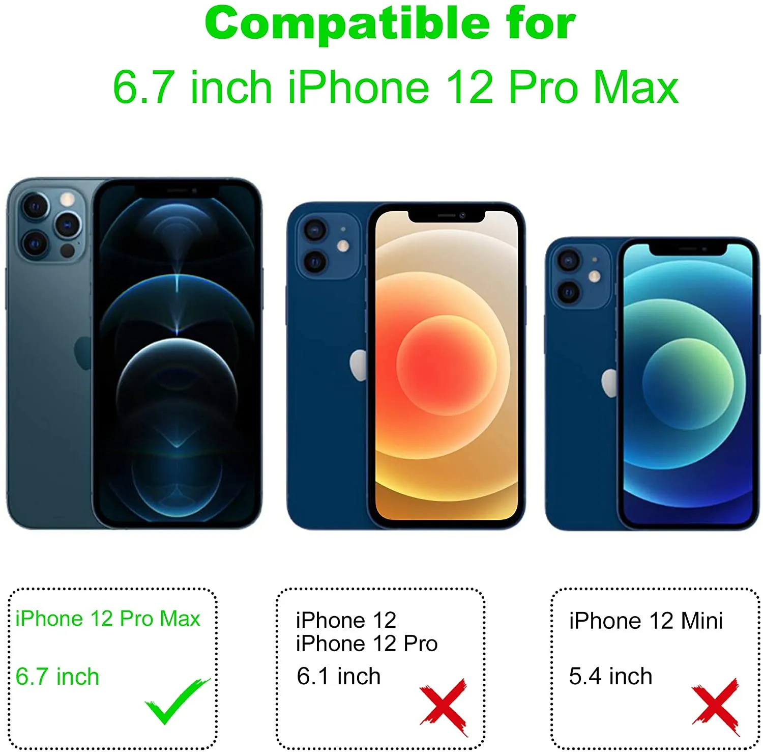 Arae 2 Pack Camera Lens Protector for iPhone 12 Pro Max   2 Pack Screen Protector, HD Tempered Glass Anti Scratch Work with Most Case, 6.7 inch