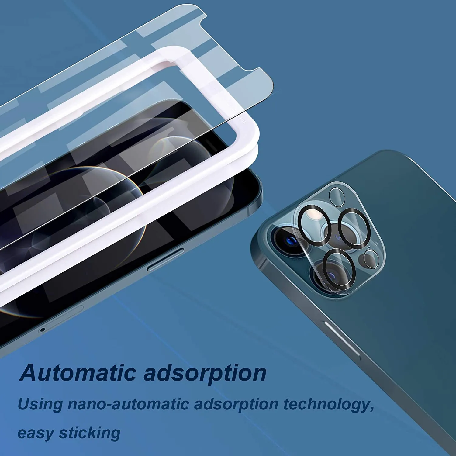 Arae 2 Pack Camera Lens Protector for iPhone 12 Pro Max   2 Pack Screen Protector, HD Tempered Glass Anti Scratch Work with Most Case, 6.7 inch