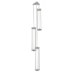 Athena Triple Tall LED Lantern in Sterling
