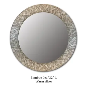 Bamboo Mirror Shown in Warm Silver by Blindspot Mirrors Deborah Childress