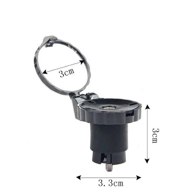 Bicycle Handlebar Folding Rearview Mirror, Color: No Light