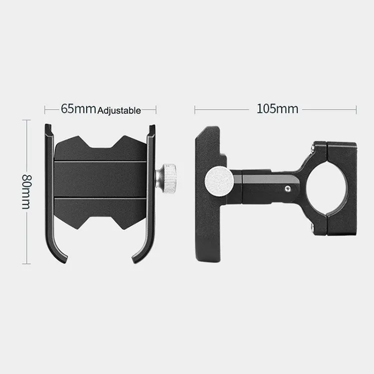 Bicycle Mobile Phone Holder Motorcycle Electric Car Navigation Mobile Phone Holder, Style:Handlebars(Black)