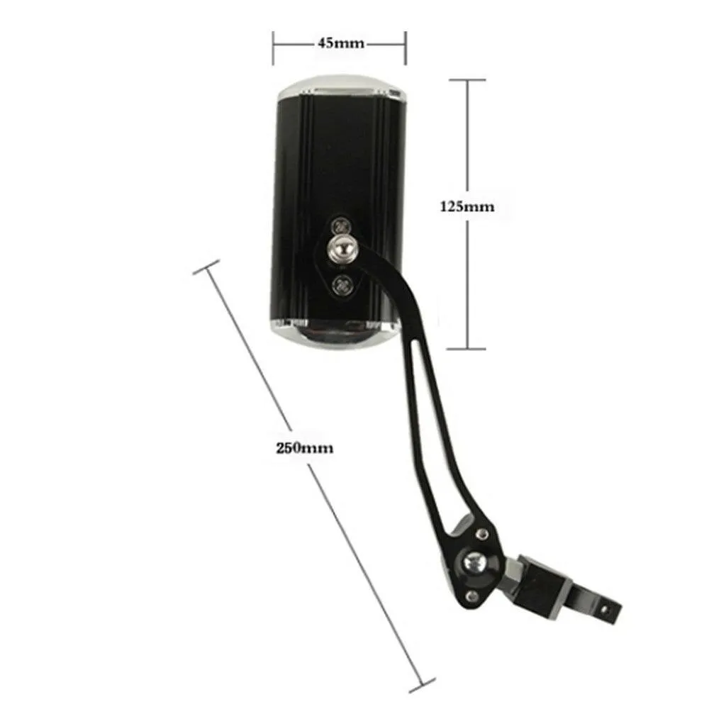 Bicycle Mountain Bike Handlebar Rearview Mirror Modified Aluminum Alloy Rearview Mirror for Bicycle