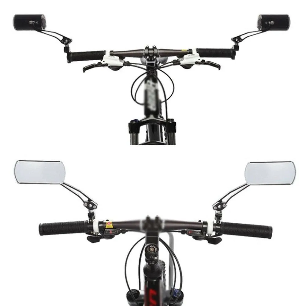 Bicycle Mountain Bike Handlebar Rearview Mirror Modified Aluminum Alloy Rearview Mirror for Bicycle