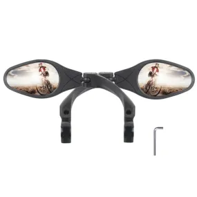 Bicycle Stainless Steel Mirror Foldable Rotating Rearview Mirror, Model: 027 1pair