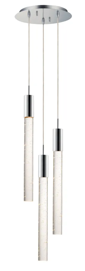 Big Fizz 3-Light LED Pendant in Polished Chrome