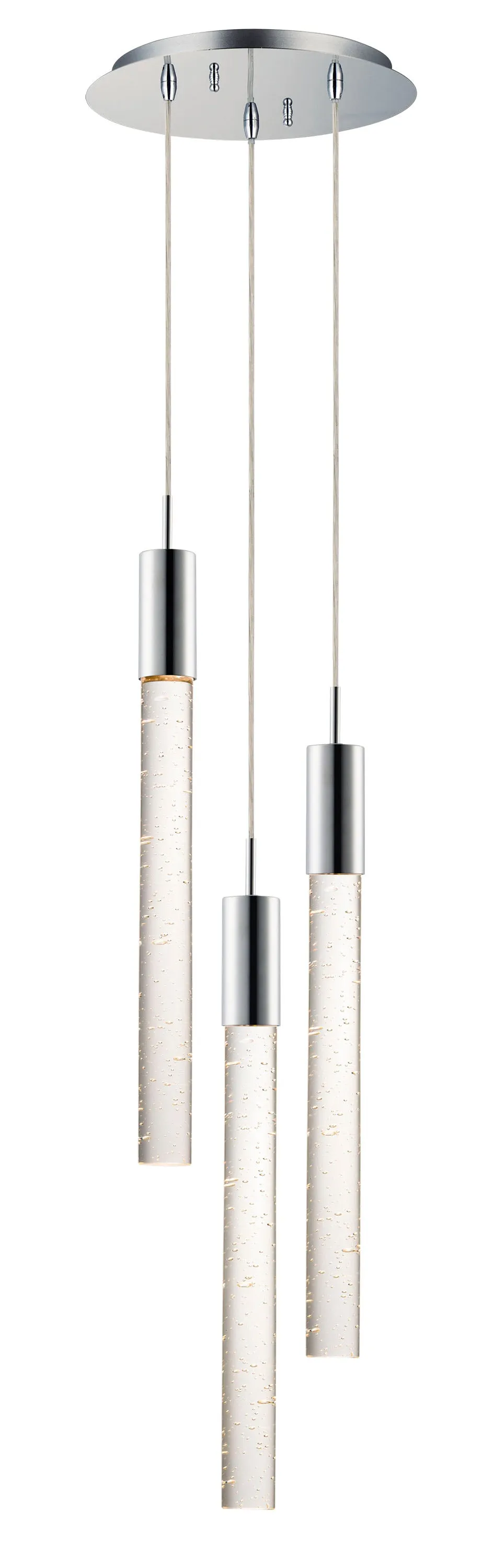 Big Fizz 3-Light LED Pendant in Polished Chrome