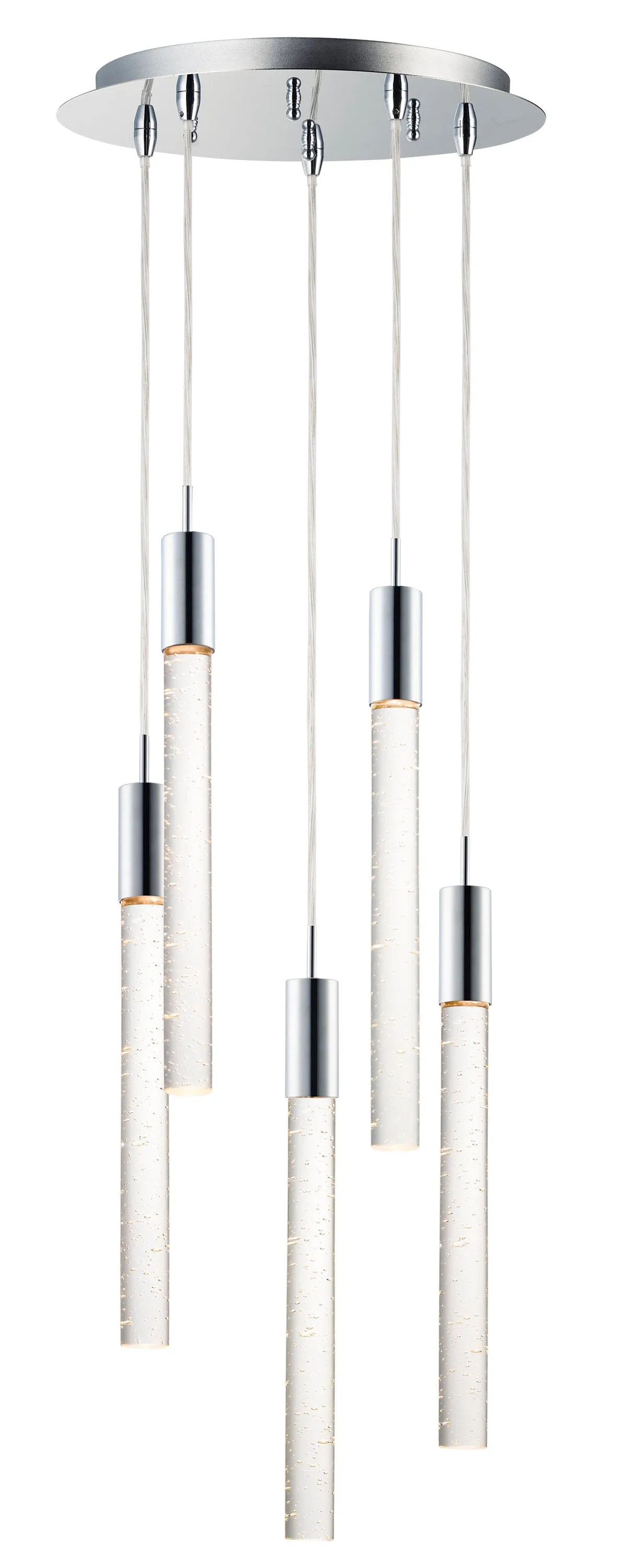 Big Fizz 5-Light LED Pendant in Polished Chrome
