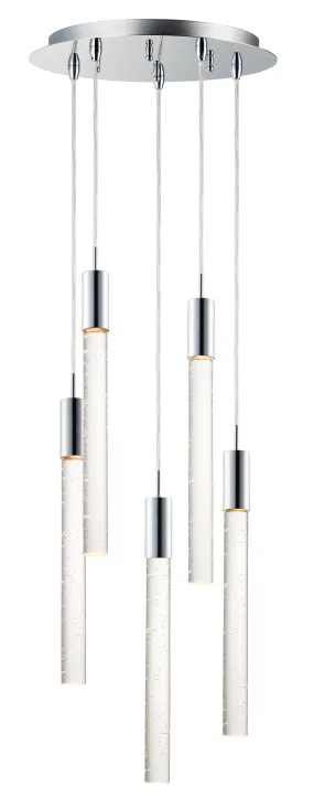 Big Fizz 5-Light LED Pendant in Polished Chrome