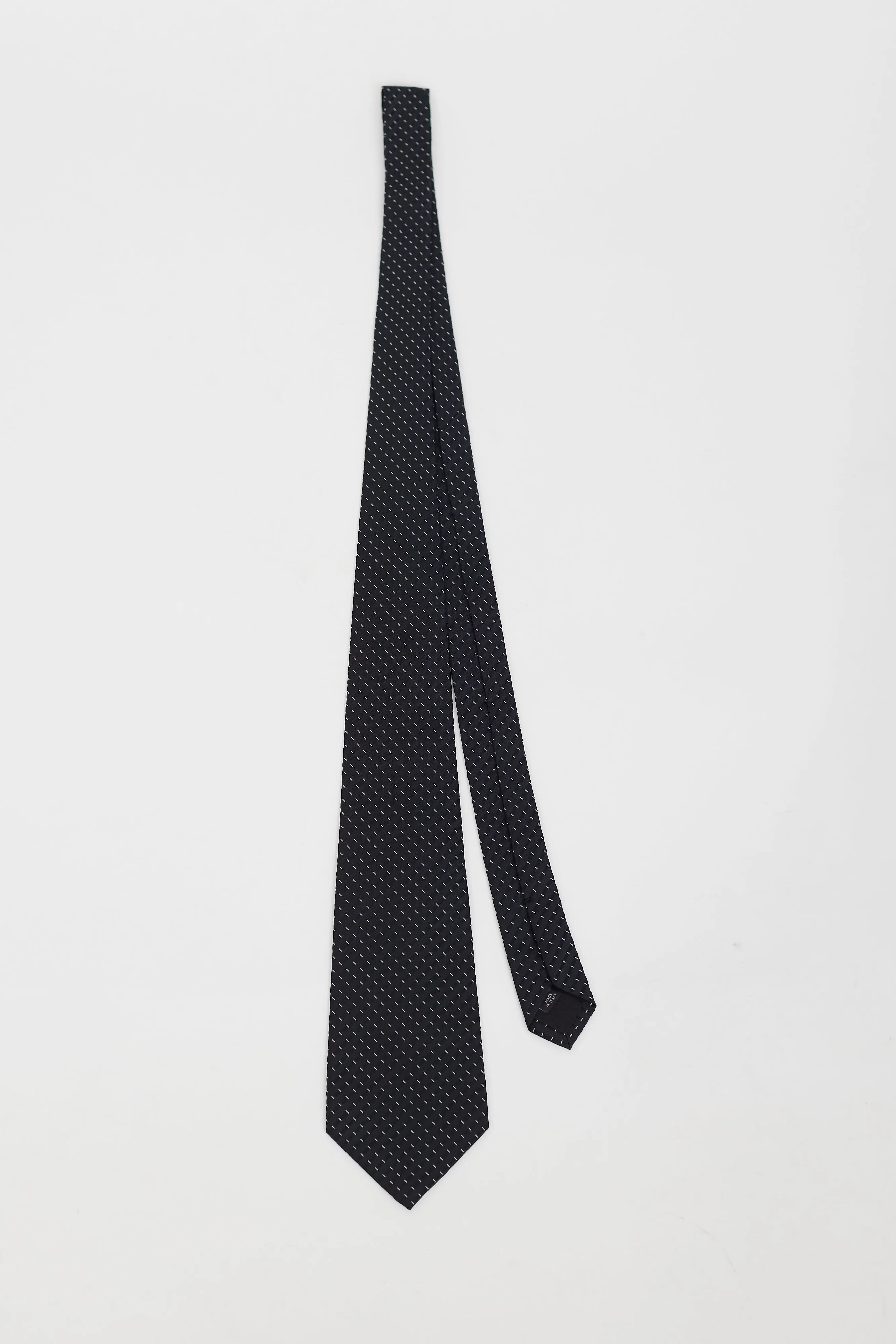 Black Stripe Dash Pattern Tie