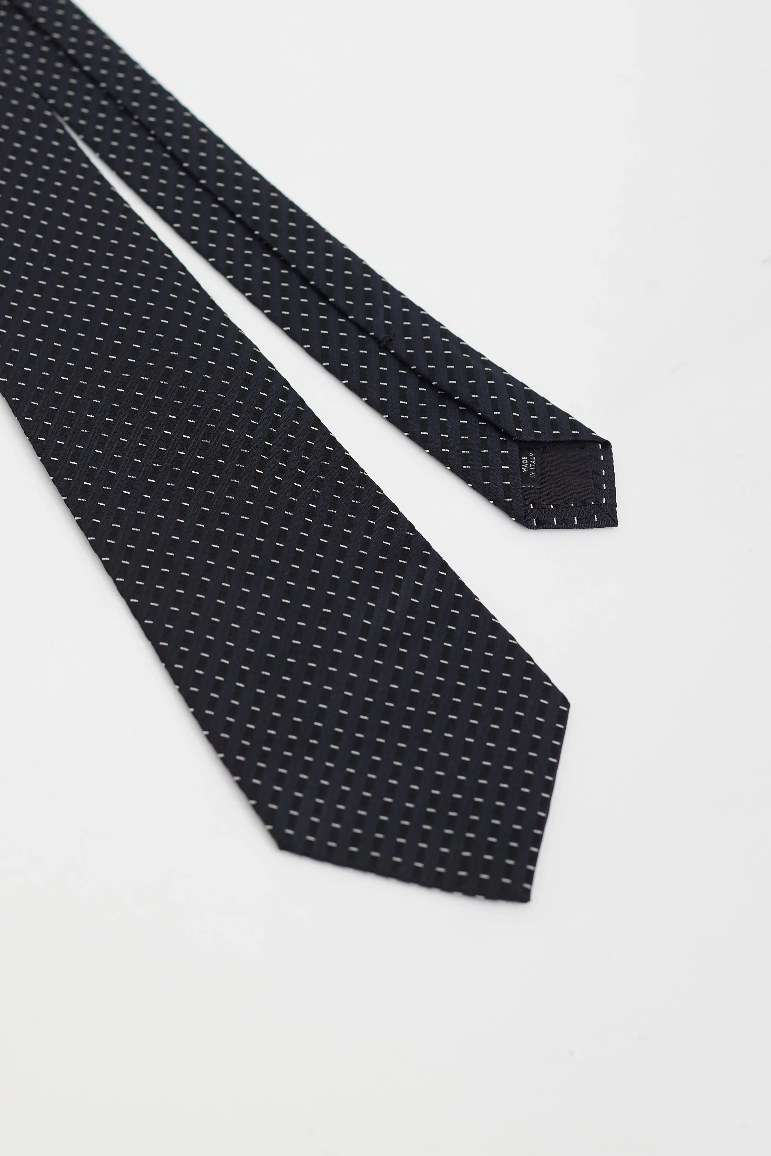 Black Stripe Dash Pattern Tie