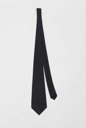 Black Stripe Dash Pattern Tie