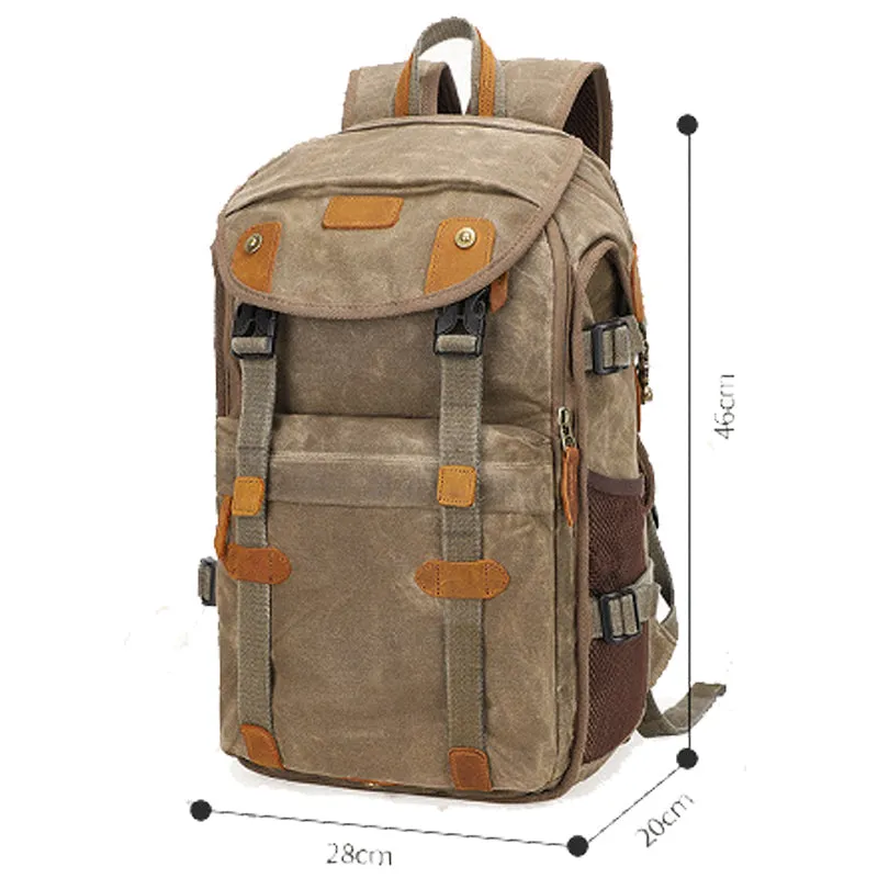 Camera Photo Backpack Tripod Lens Canvas Bag