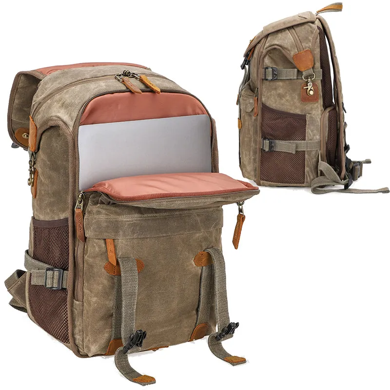 Camera Photo Backpack Tripod Lens Canvas Bag
