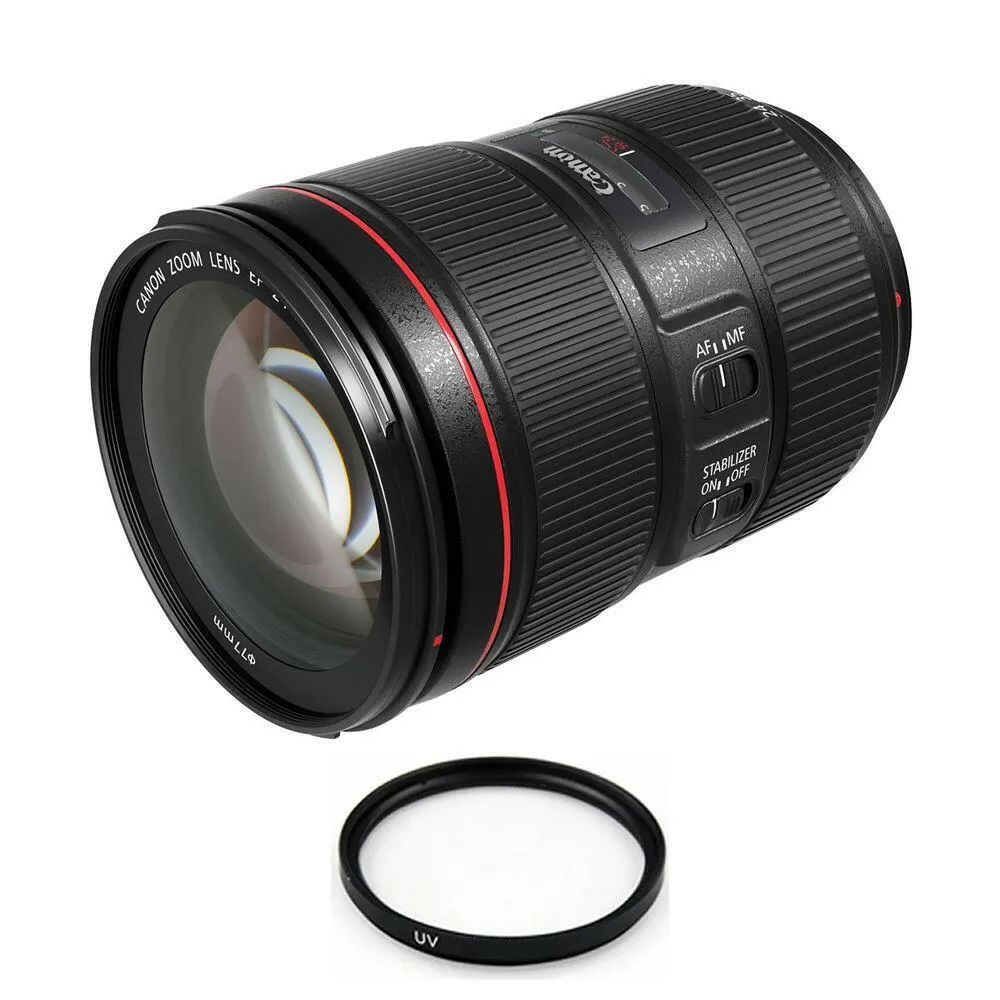 Canon 24-105mm f/4L EF IS II USM Lens   77mm UV Filter