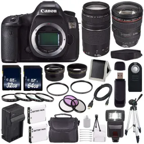 Canon EOS 5DS DSLR Camera (International Model) 0581C002   Canon EF 24-105mm f/4L is USM Lens   Canon EF 75-300 III  LP-