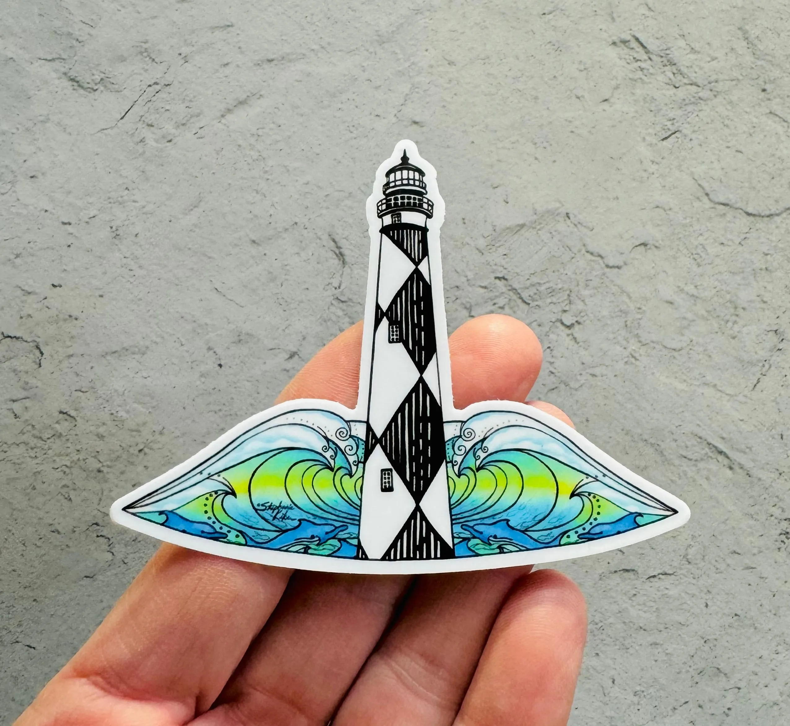Cape Lookout Lighthouse Cutout Sticker