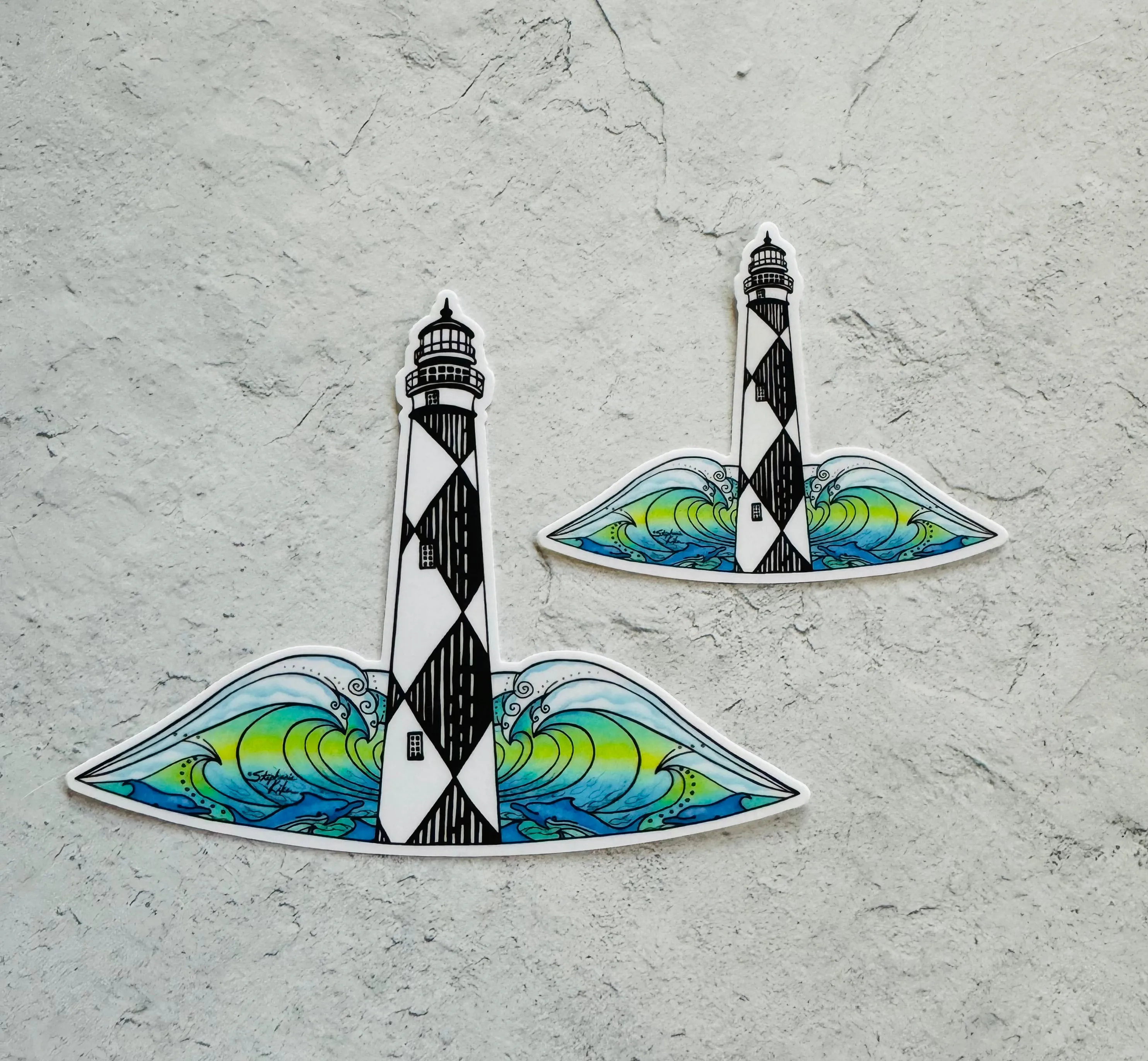 Cape Lookout Lighthouse Cutout Sticker