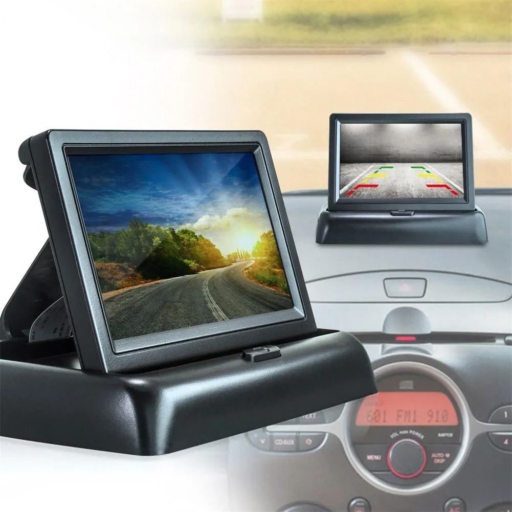 Car Monitor 4.3-inch Tft LCD Screen Folding Night Vision for Rear