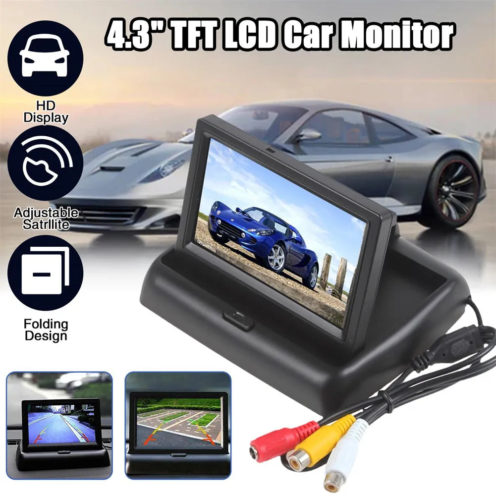 Car Monitor 4.3-inch Tft LCD Screen Folding Night Vision for Rear