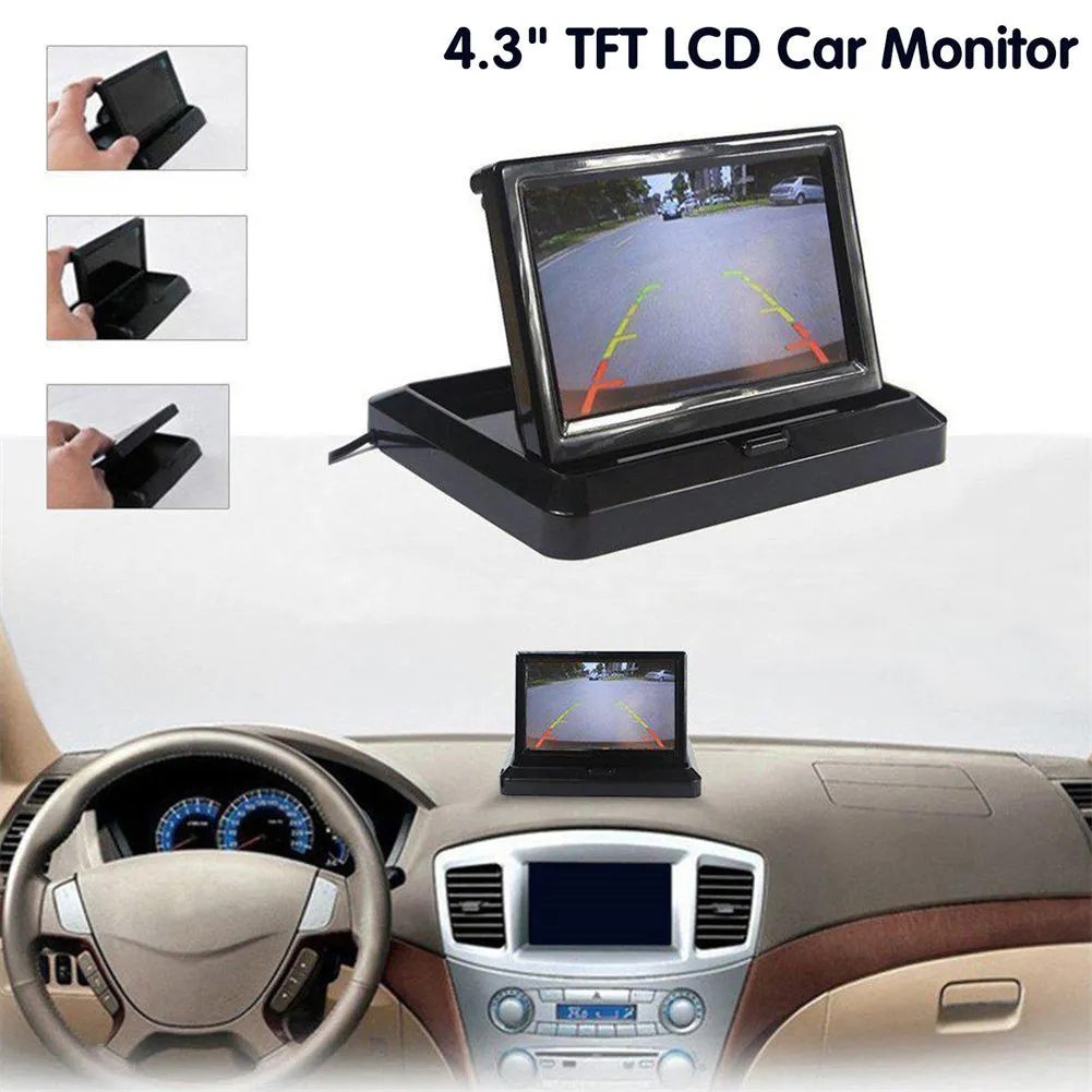 Car Monitor 4.3-inch Tft LCD Screen Folding Night Vision for Rear