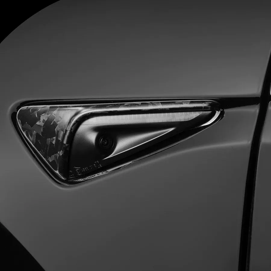 Carbonati USA Tesla Model Y / Model 3  Side Maker & Camera Carbon Fiber Trim