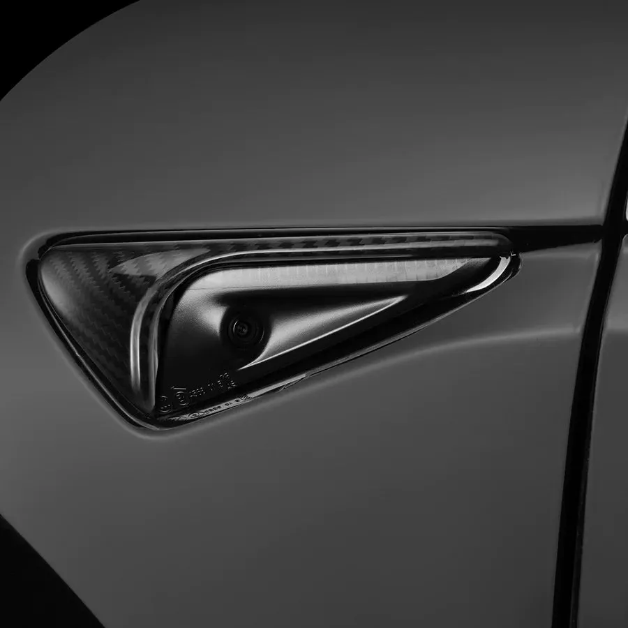 Carbonati USA Tesla Model Y / Model 3  Side Maker & Camera Carbon Fiber Trim