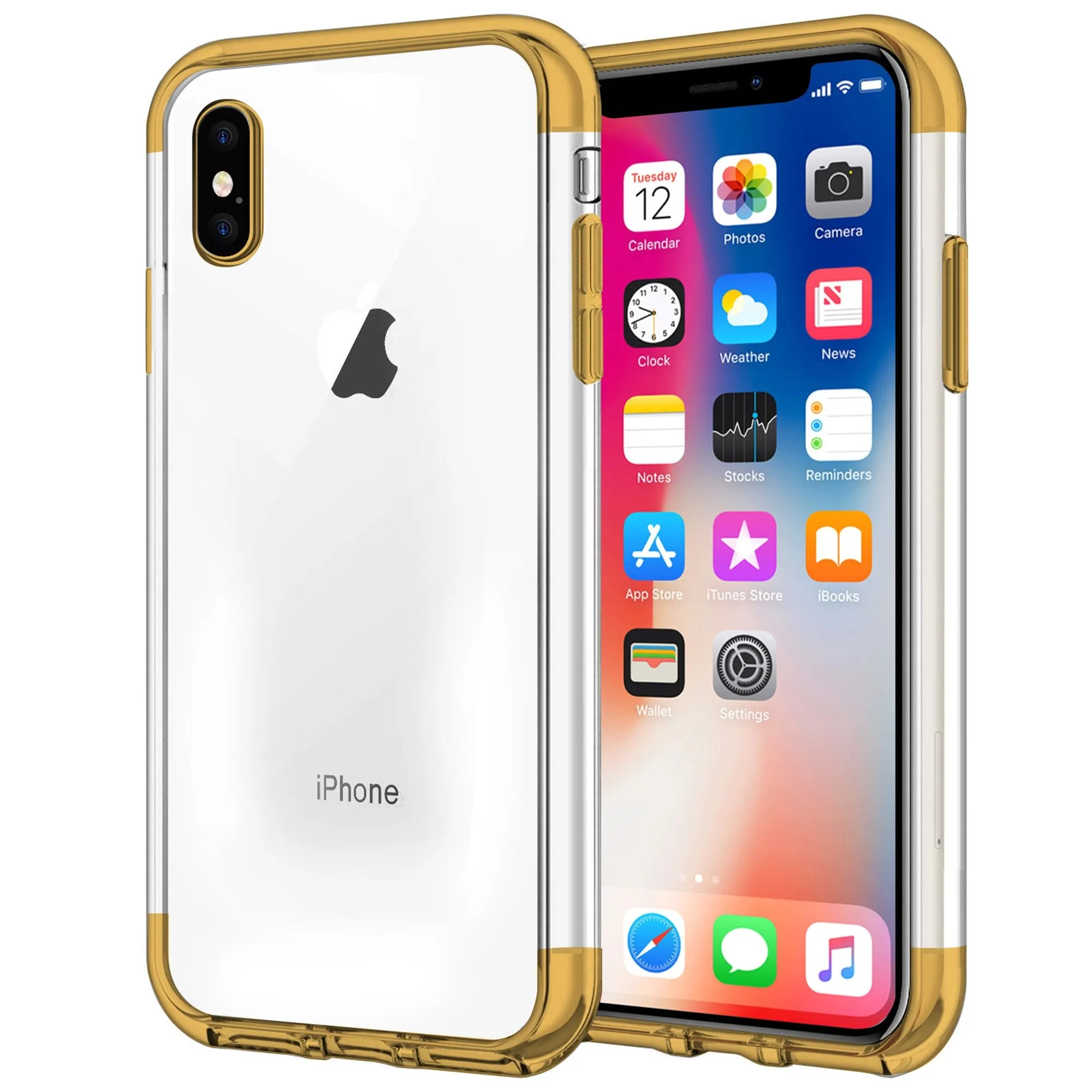 Cases for iPhone X Shock Proof Soft TPU Silicone Phone Clear Slim Cover
