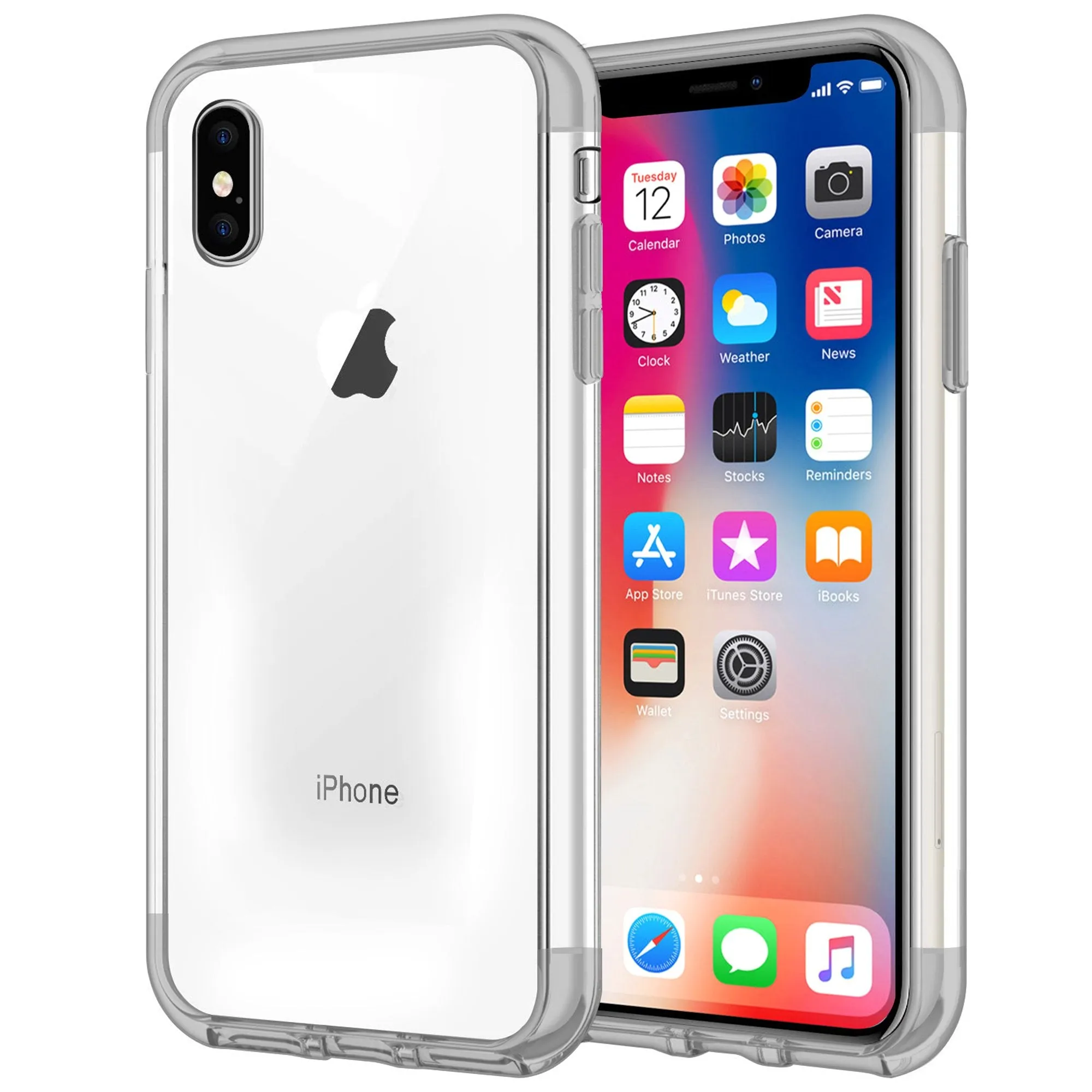 Cases for iPhone X Shock Proof Soft TPU Silicone Phone Clear Slim Cover
