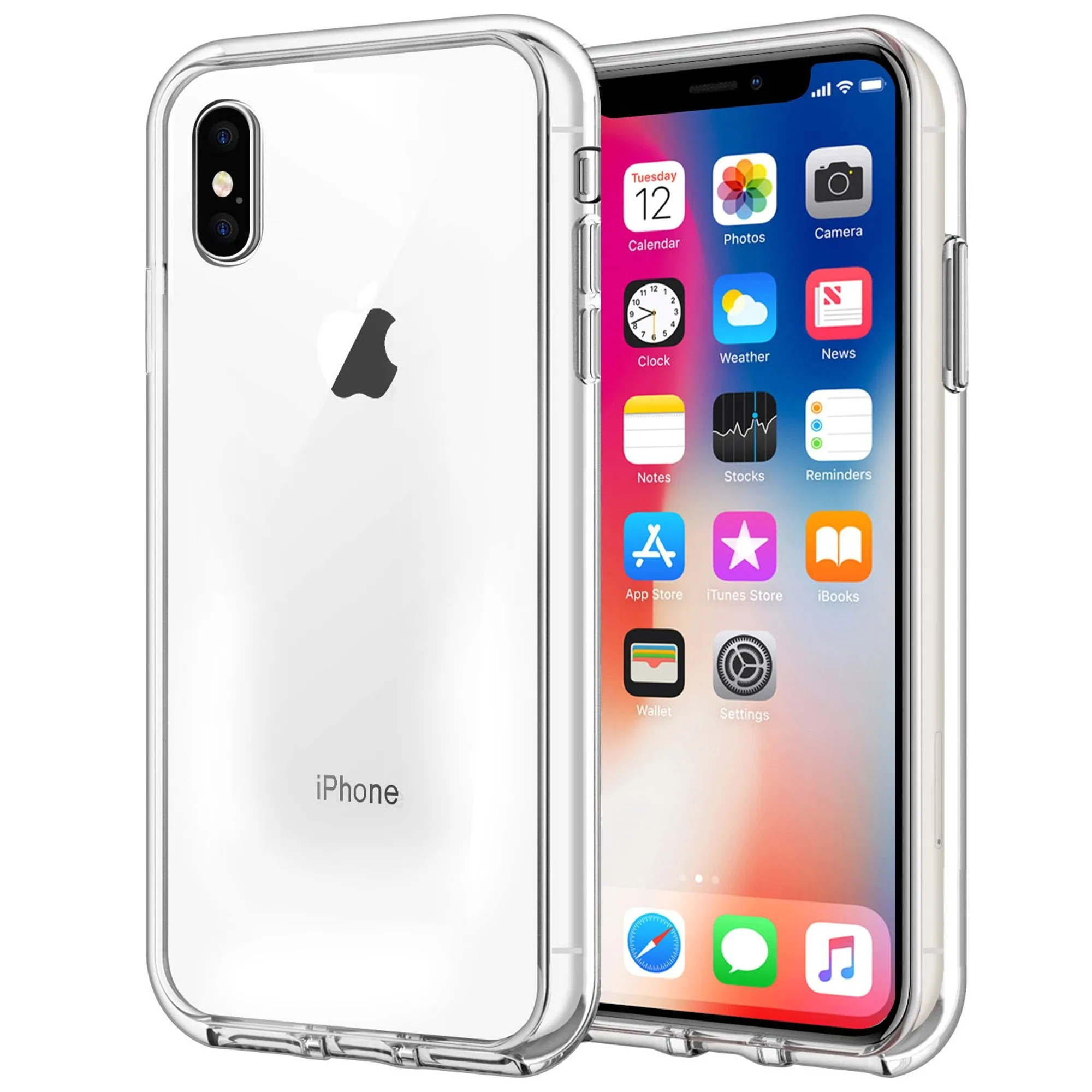 Cases for iPhone X Shock Proof Soft TPU Silicone Phone Clear Slim Cover
