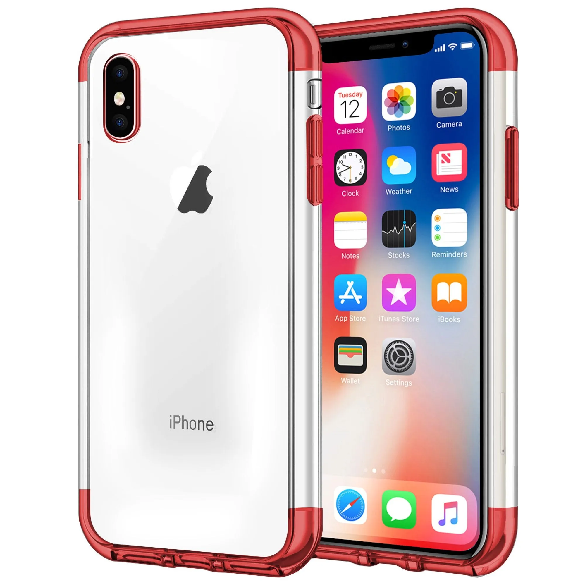 Cases for iPhone X Shock Proof Soft TPU Silicone Phone Clear Slim Cover