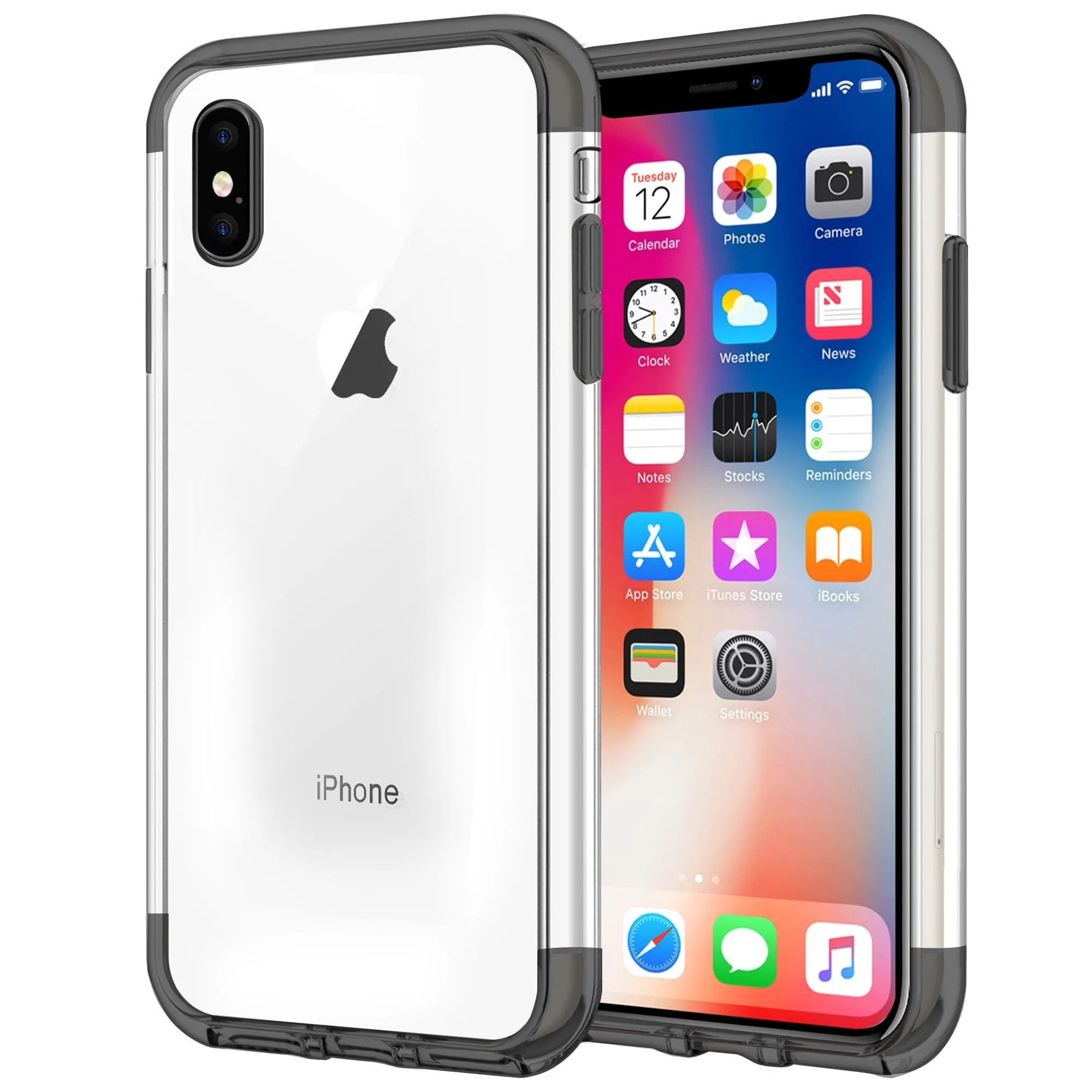 Cases for iPhone X Shock Proof Soft TPU Silicone Phone Clear Slim Cover