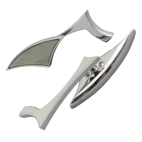 Cipa USA 01923 Motorcycle Modern Line Mirror Kit; Chrome [Left And Right Side];