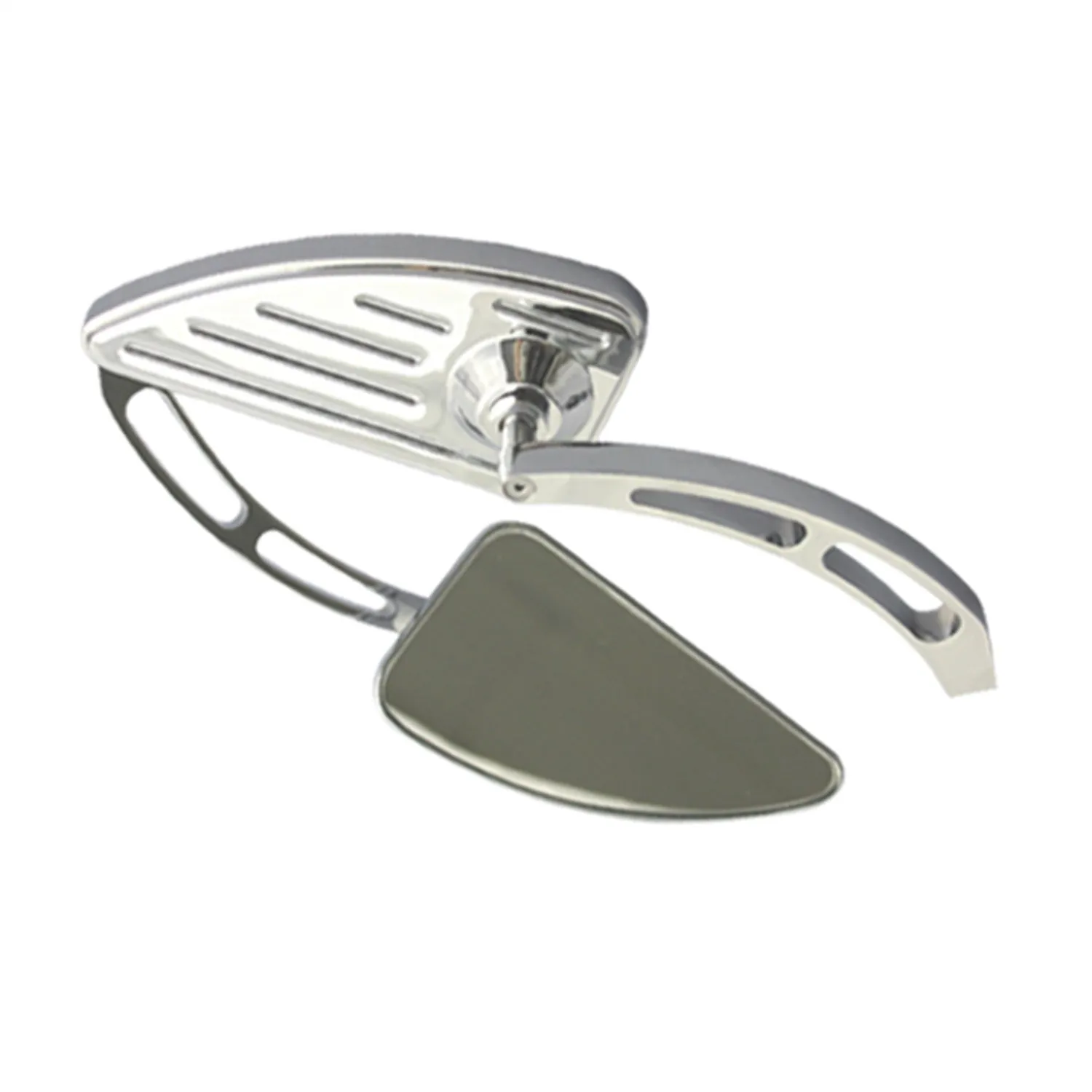Cipa USA 01929 Motorcycle Quarter Moon Mirror Kit; Chrome [Left And Right Side];