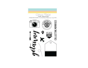 Citrus Twist 3" x 4" WEEKENDER TRAVEL Stamp by Traci Reed