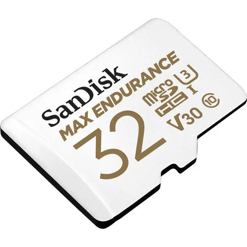 [CLEARANCE] SanDisk MAX ENDURANCE microSD Card U3, V30, 4K UHD SDXC Class 10, 100mb/s and 40mb/s Read and Write Speed with Adapter (64GB, 128GB, 256GB)