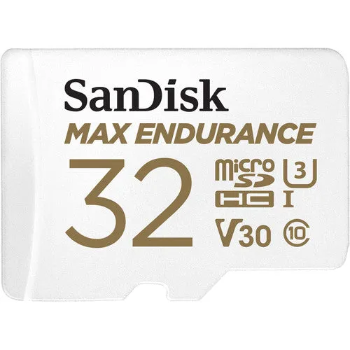 [CLEARANCE] SanDisk MAX ENDURANCE microSD Card U3, V30, 4K UHD SDXC Class 10, 100mb/s and 40mb/s Read and Write Speed with Adapter (64GB, 128GB, 256GB)
