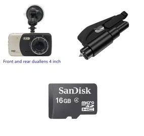 Color: Front rear dual lens16G Set - 4-Inch L55 Dual Lens Dash