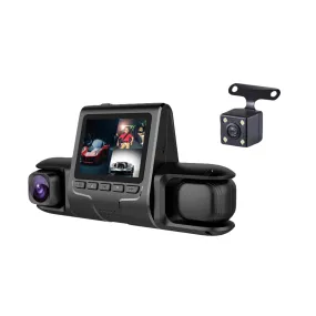 Dash Cam 3 Channel Front Rear Inside 1080P Car Dvr Dashboard