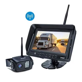 Digital Wireless Backup Camera System Kit, IP69K Waterproof Wireless Rear View Camera   7'' LCD Wireless Reversing Monitor for Trailer, RV, Bus, Trucks, Horse-trailer, School Bus, Farm Machine,etc