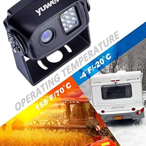 Digital Wireless Backup Camera System Kit, IP69K Waterproof Wireless Rear View Camera   7'' LCD Wireless Reversing Monitor for Trailer, RV, Bus, Trucks, Horse-trailer, School Bus, Farm Machine,etc