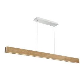 Drift LED Linear Pendant in Walnut