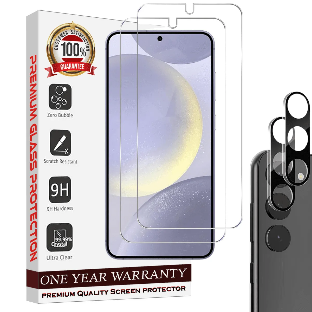 Entronix Case Screen Protector Bundle with Camera Cover for Samsung Galaxy S23 Plus Clear Built Anti Scratch, Bubble Free Easy Install,2 PACK