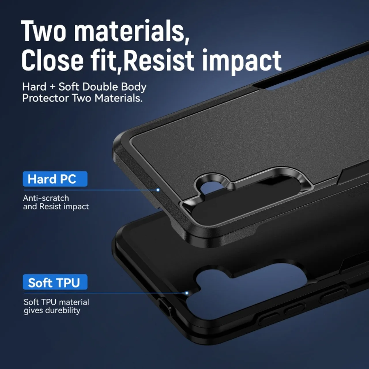 Entronix Heavy Duty Case Designed for Samsung Galaxy A14 Case with 2 Pack Tempered Glass Screen Protector, Shockproof Dropproof Anti-Scratch Case