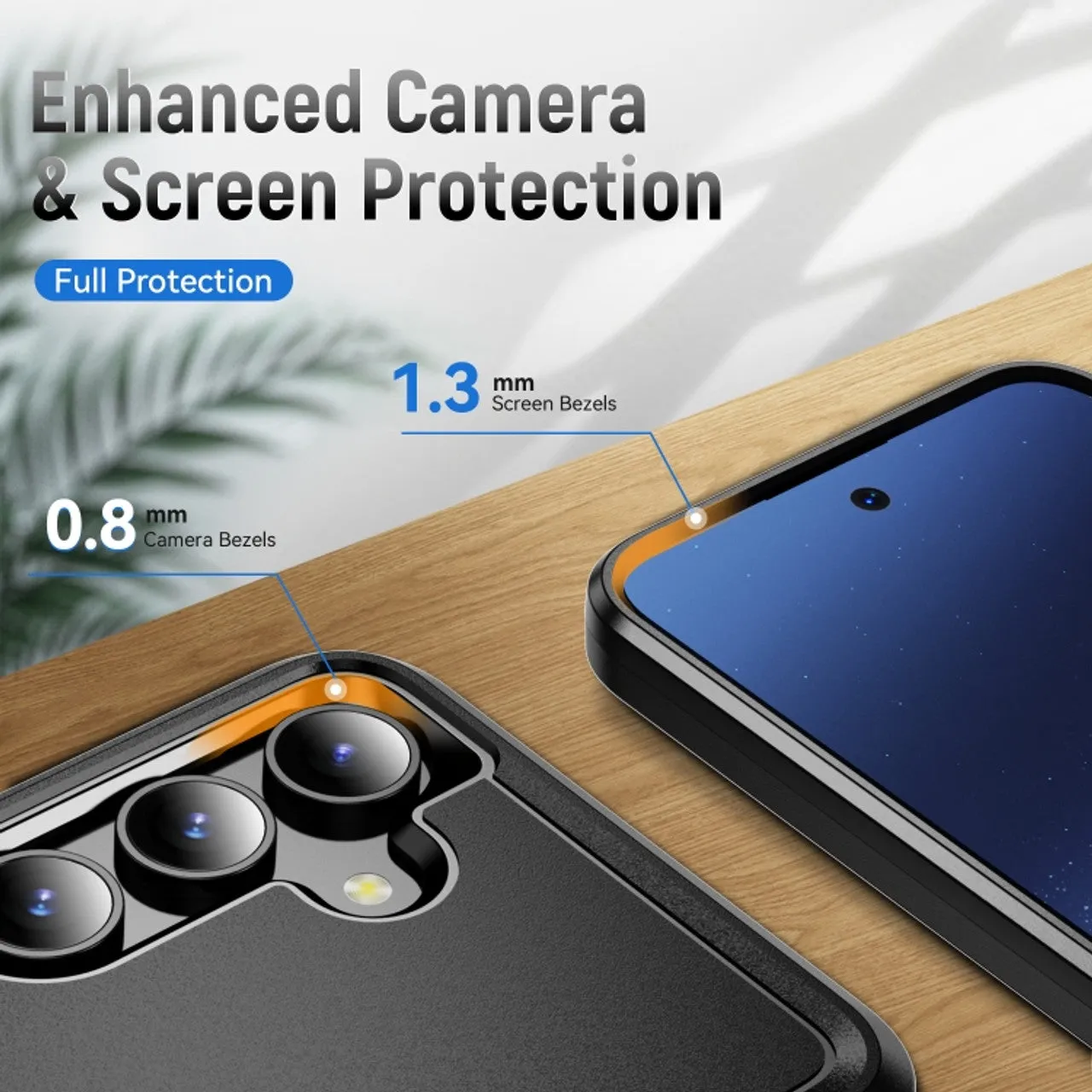 Entronix Heavy Duty Case Designed for Samsung Galaxy A14 Case with 2 Pack Tempered Glass Screen Protector, Shockproof Dropproof Anti-Scratch Case