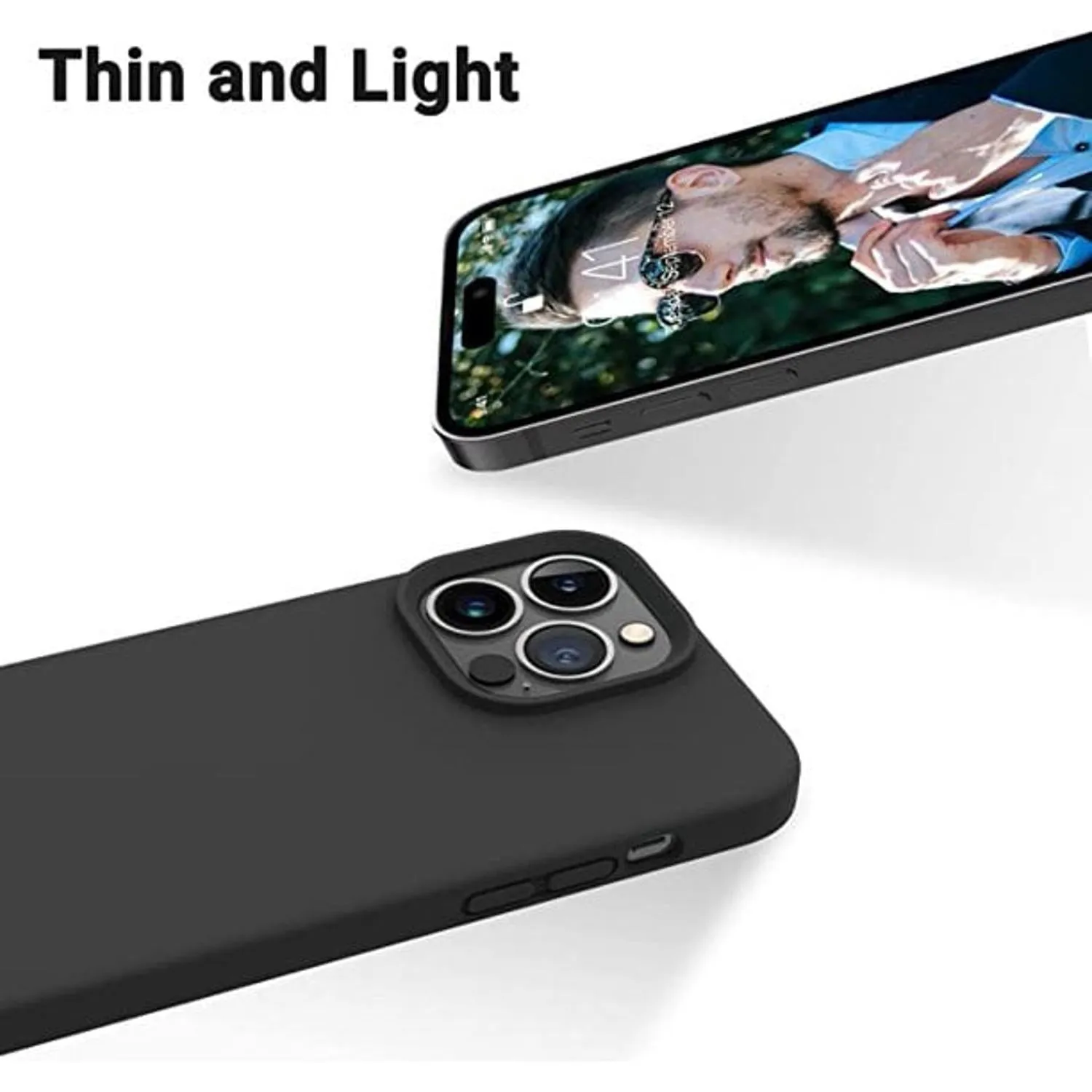 Entronix Silicone Case Designed for Apple iPhone 11 Liquid Silicone Case, 5 in 1 Bundle with 2 Clear Tempered Glass and 2 Camera Lens Shockproof Case