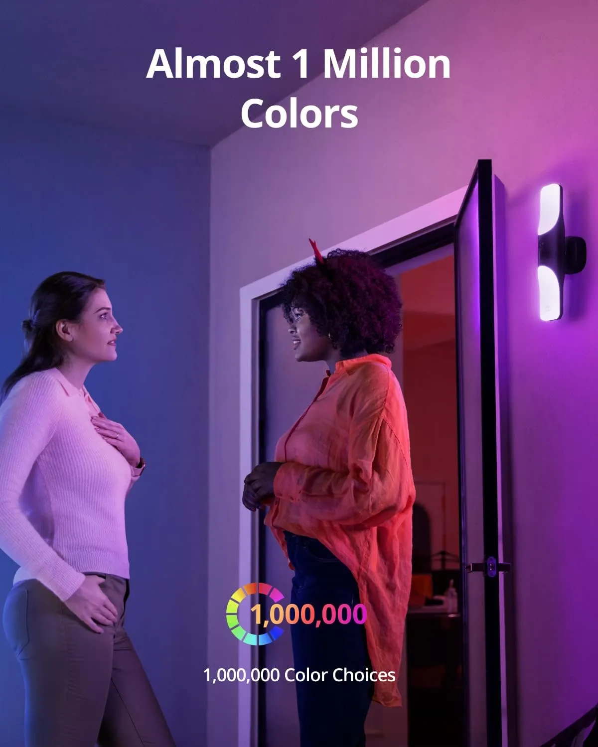Eufy 2K Wired Wall Light Camera S100 Security Camera Outdoor, 2K Camera with 1200 Lumen Light