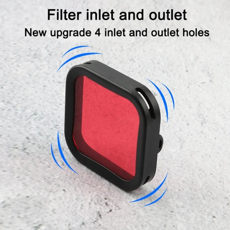 For DJI Osmo Action 1 Underwater Waterproof Housing Diving Case Kits with Pink / Red / Purple Lens Filter